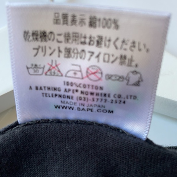 A Bathing Ape BAPE tshirt black - Picture 8 of 8